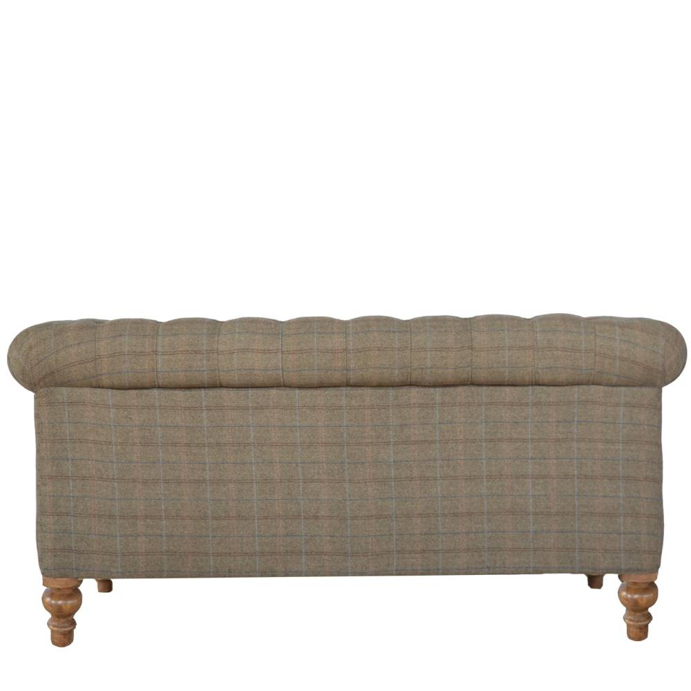 Multi Tweed 2 Seat Chesterfield Sofa