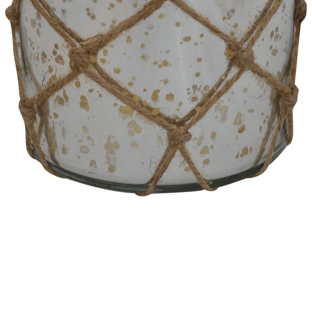 Glass Jar Lantern with Rope