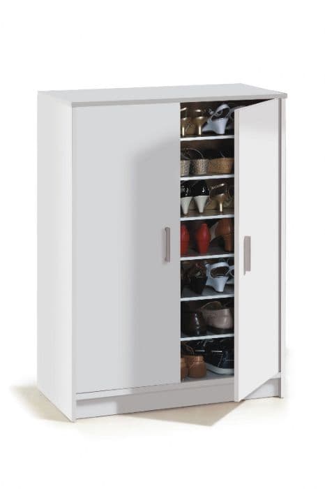 Promise Large 30 Pairs White Shoe Cupboard