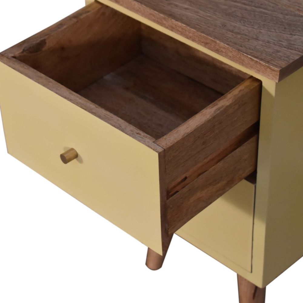 Yellow Hand Painted Bedside Table