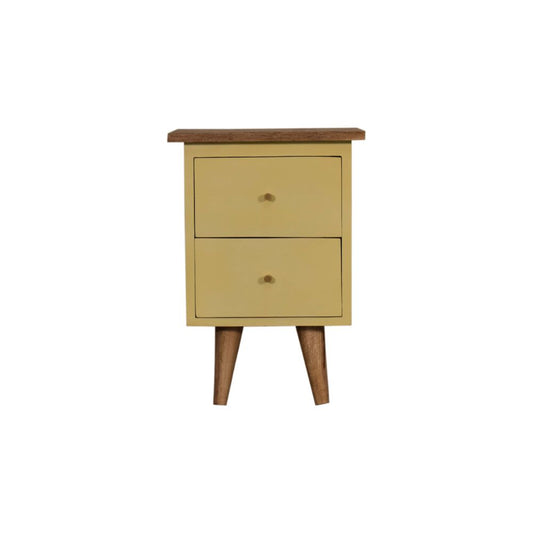 Yellow Hand Painted Bedside Table