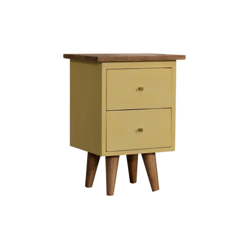 Yellow Hand Painted Bedside Table